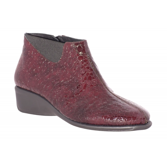 Ανατομικό Μποτάκι croco  Relax     E-4441-92 - Μπορντο