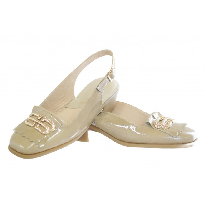 Εξώφτερνη Γόβα  Trace - δέρμα-λουστρίνι 4εκ,   |  E-5284