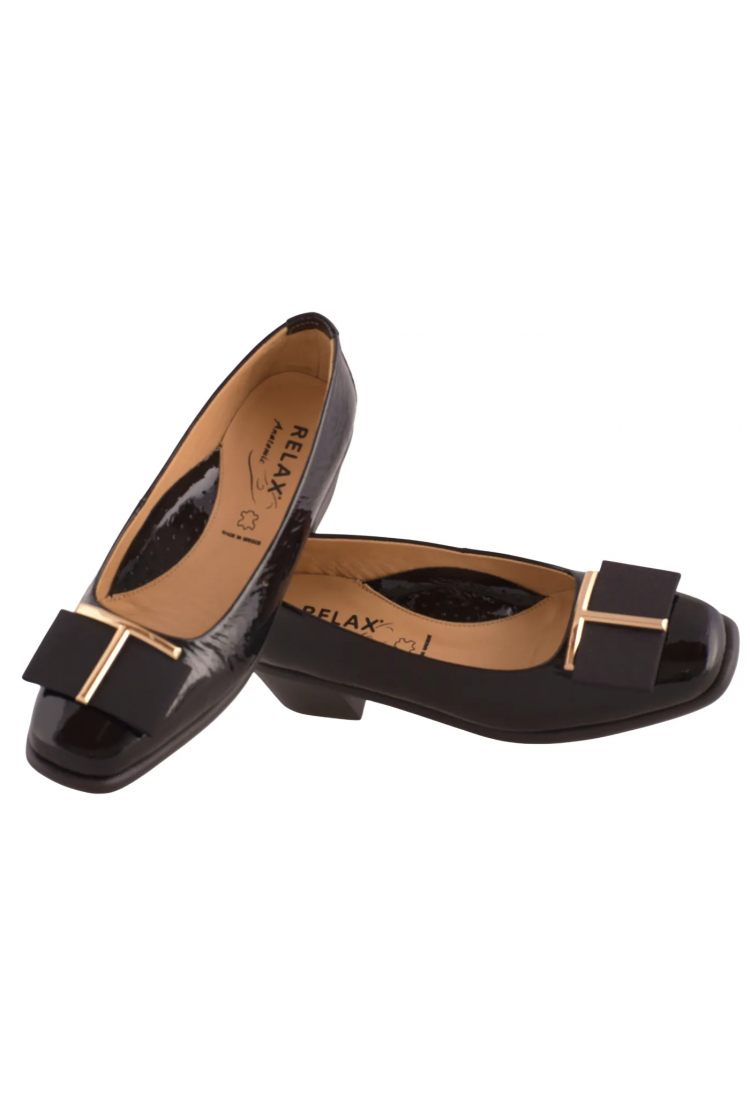 Γόβα  Ανατομική 4 cm  μαλακό δέρμα λουστρίνι by  Relax Anatomic | E-5699