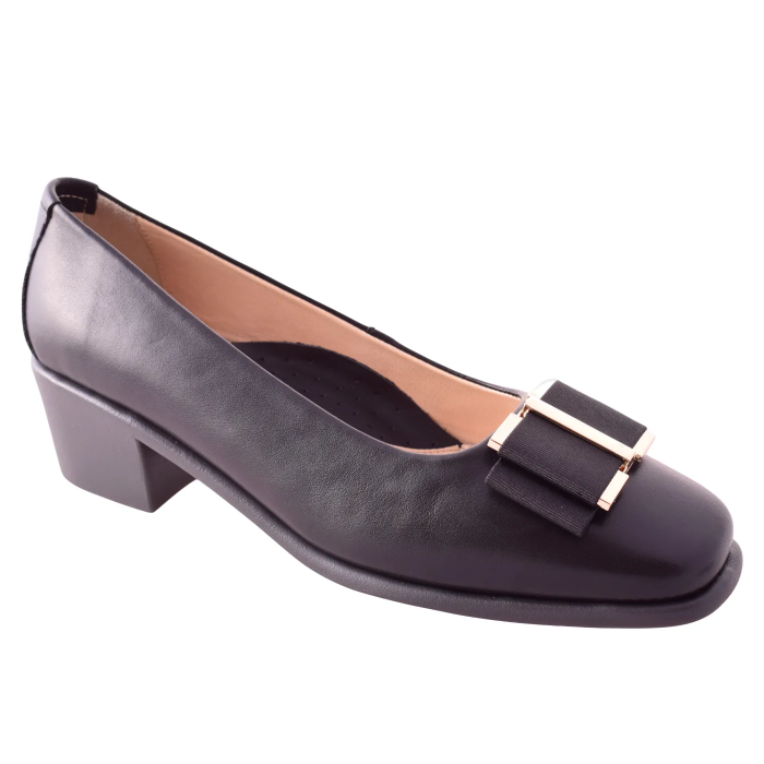 Γόβα  Ανατομική 4,5 cm  γνήσιο μαλακό δέρμα by  Relax Anatomic | E-5713-01 - Μαυρο