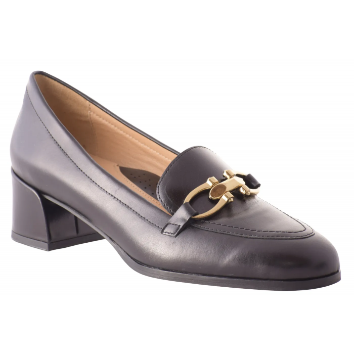 Μοκασίνι  Ανατομικό Δέρμα με αγκράφα   4,0 cm - by  Relax Anatomic | H-40033-B01 - Μαυρο Μοκασίνι  Ανατομικό Δέρμα με αγκράφα   4,0 cm - by  Relax Anatomic | H-40033-B01 - Μαυρο