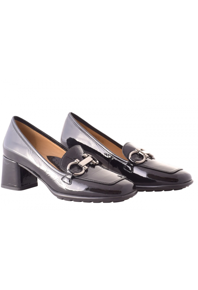 Γόβα Ανατομική Λουστρίνι με αγκράφα και κροκό  λεπτομέρεια,  4,5 cm - by  Relax Anatomic | H-46001-03 Γόβα Ανατομική Λουστρίνι με αγκράφα και κροκό  λεπτομέρεια,  4,5 cm - by  Relax Anatomic | H-46001-03