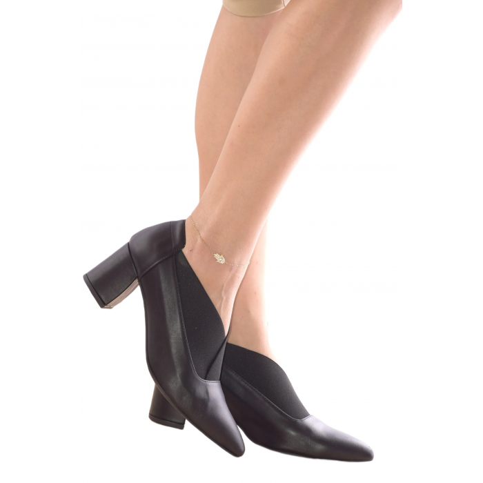 Γόβα  Δερμάτινη Ανατομική by  Relax Anatomic | H-55028 - Μαυρο Γόβα  Δερμάτινη Ανατομική by  Relax Anatomic | H-55028 - Μαυρο