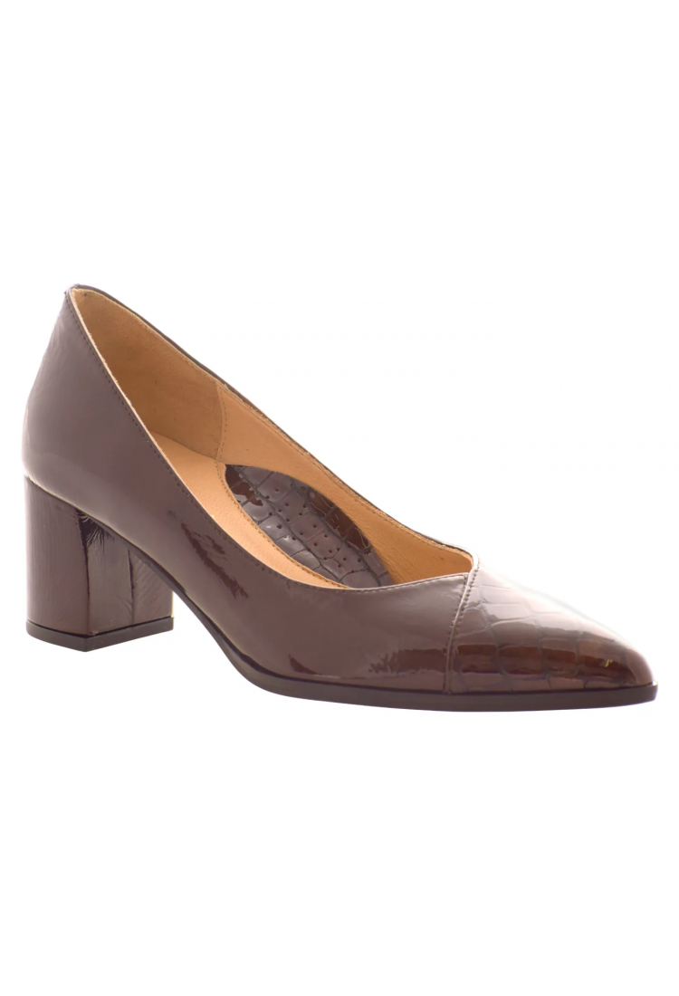 Γόβα Ανατομική Λουστρίνι Κροκό  5,5 cm - by  Relax Anatomic | H-55047-83