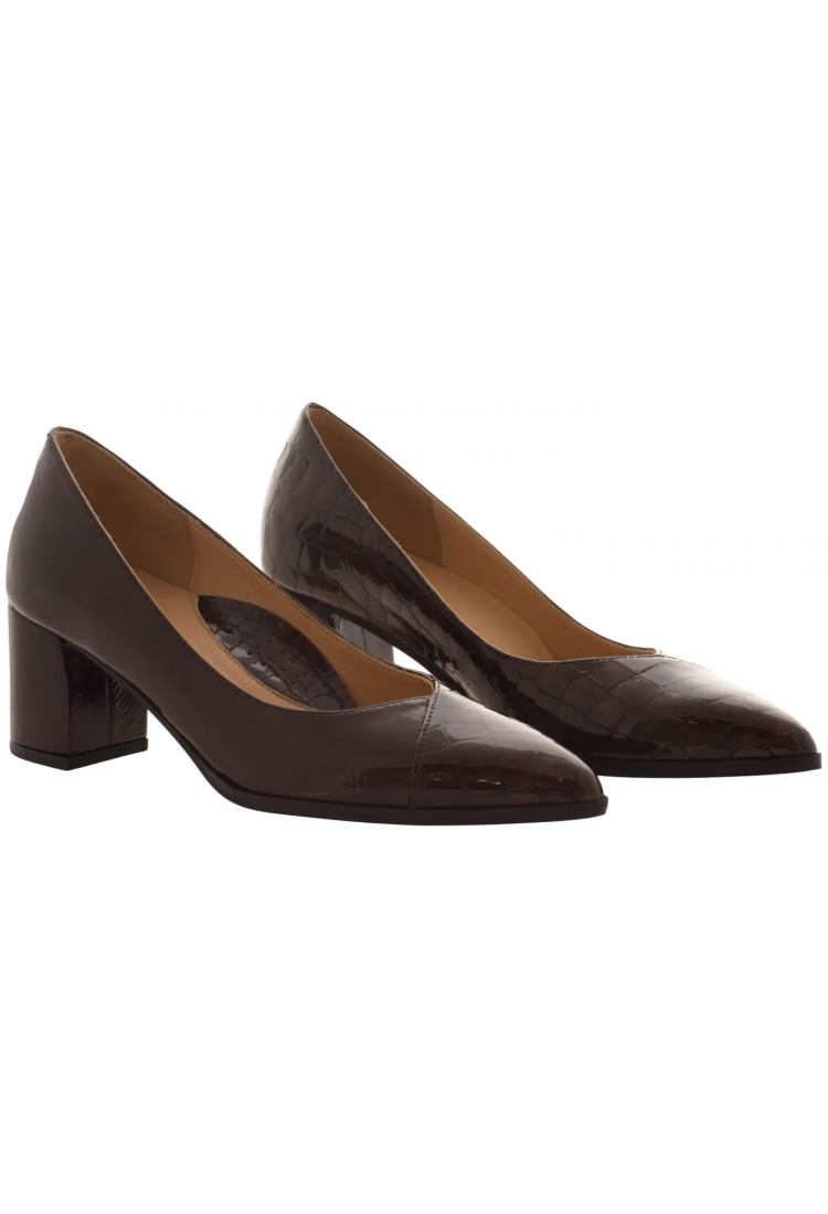 Γόβα Ανατομική Λουστρίνι Κροκό  5,5 cm - by  Relax Anatomic | H-55047-83