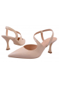 Γυναικείες Δερμάτινες Slingback Γόβες Ivory με Τακούνι 7cm by Relax-Anatomic     H-71004-03W