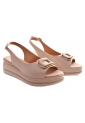 Γυναικεία Δερμάτινα  Πέδιλα  5 cm και Ανατομικό Πάτο by Repo | 18208-E6