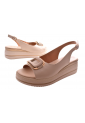 Γυναικεία Δερμάτινα  Πέδιλα  5 cm και Ανατομικό Πάτο by Repo | 18208-E6