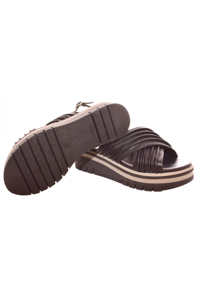 Γυναικεία Δερμάτινα  Πέδιλα 5,5 εκ με χιαστί φάσες και Ανατομικό Πάτο by REPO | 54246-Ε6