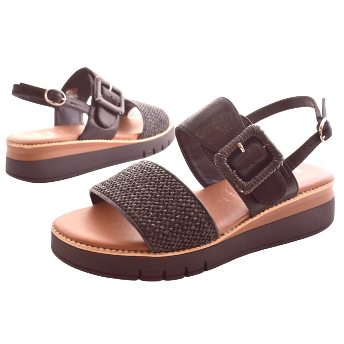 Γυναικεία Δερμάτινα  Πέδιλα  4cm και Ανατομικό Πάτο by Repo | 80264-E6