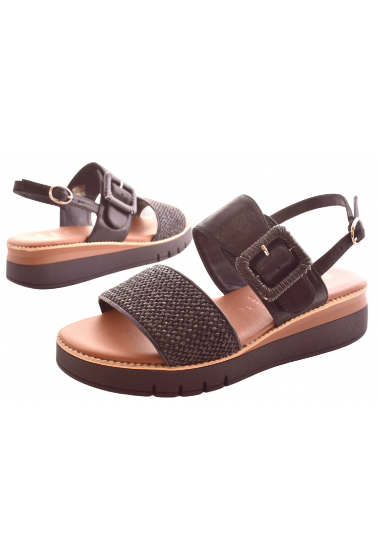 Γυναικεία Δερμάτινα  Πέδιλα  4cm και Ανατομικό Πάτο by Repo | 80264-E6