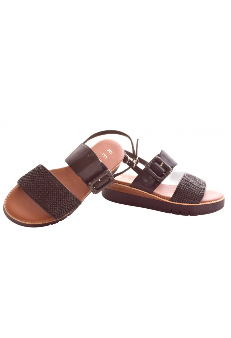 Γυναικεία Δερμάτινα  Πέδιλα  4cm και Ανατομικό Πάτο by Repo | 80264-E6