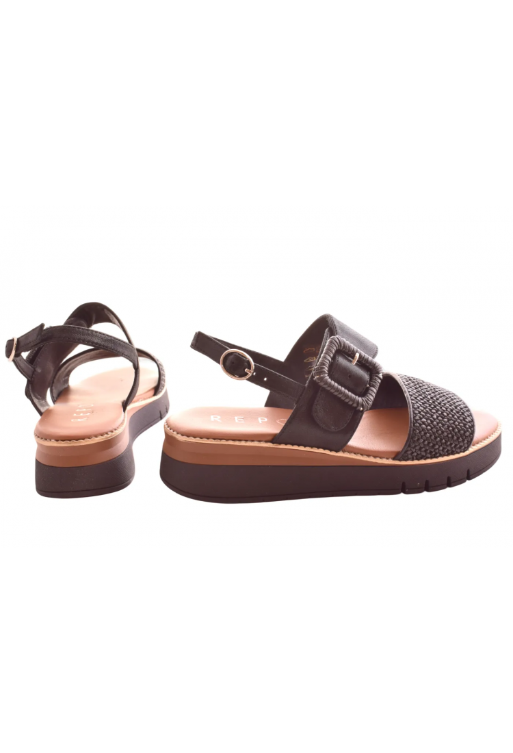 Γυναικεία Δερμάτινα  Πέδιλα  4cm και Ανατομικό Πάτο by Repo | 80264-E6
