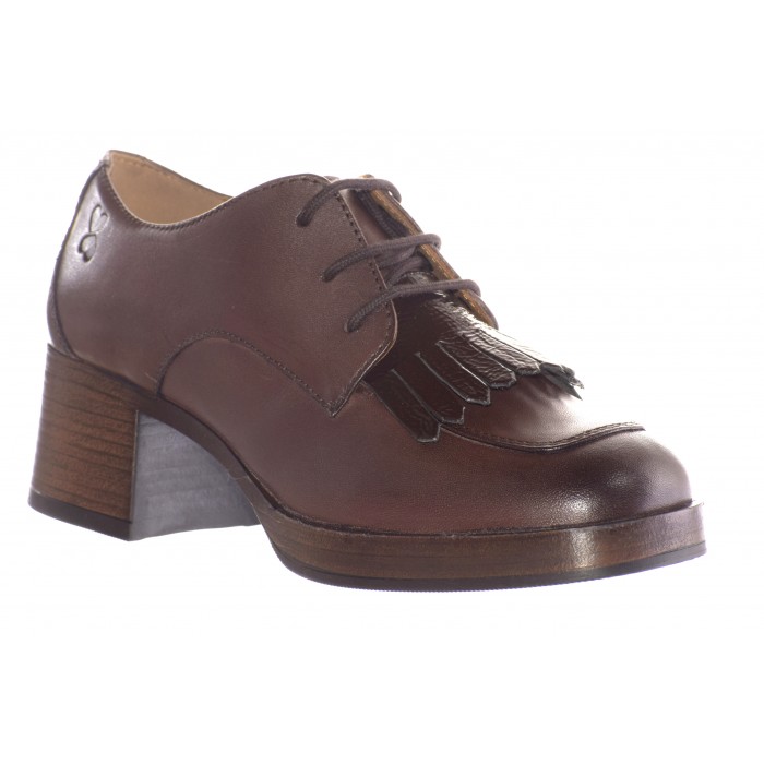 Γυναικεία Δερμάτινα Oxfords by Repo |  A12512 - Καφε