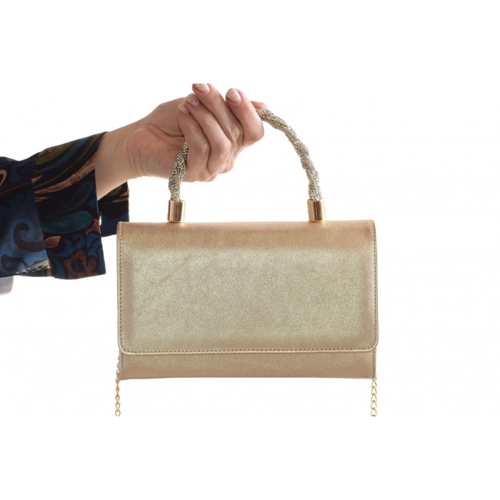 Δερμάτινο Τσαντάκι Αμπιγιέ - 3505-SL - Χρυσο