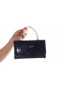 Δερμάτινο Τσαντάκι Αμπιγιέ με στρασ χερούλι  Σχ - 3505-SL
