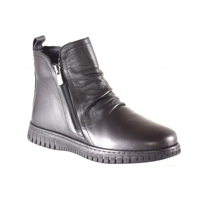 Μποτάκι Δερμάτινο by Trace  |   068.23663 - Μαυρο