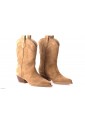 Καστόρινη Nuback Μπότα  Western Style  5 cm by Trace Collection KI-5099