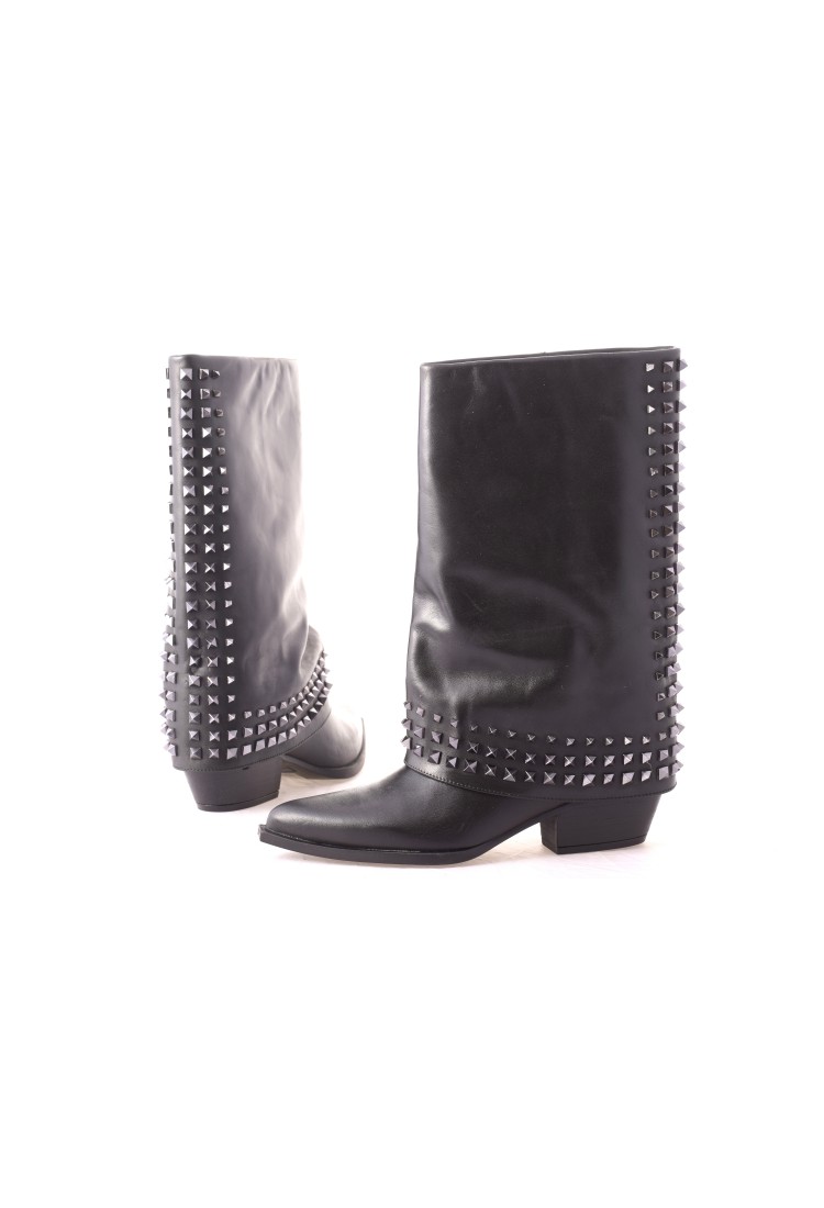 Δερμάτινη Μπότα  Western Style  4 cm by Trace Collection KI-5951