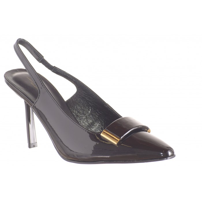 Εξώφτερνη Δερμάτινη Γόβα - 9 εκ.  by Versace 19V69 | AM 1656-3011 - Μαυρο