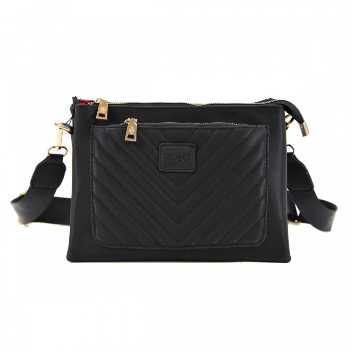 POLO LINE VQF | Γυναικεία Τσάντα ώμου - 1957 | Βουργουνδία - Μαύρο - Μαυρο POLO LINE VQF | Γυναικεία Τσάντα ώμου - 1957 | Βουργουνδία - Μαύρο - Μαυρο
