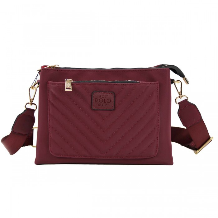 POLO LINE VQF | Γυναικεία Τσάντα ώμου - 1957 | Βουργουνδία - Μαύρο - Μπορντο POLO LINE VQF | Γυναικεία Τσάντα ώμου - 1957 | Βουργουνδία - Μαύρο - Μπορντο