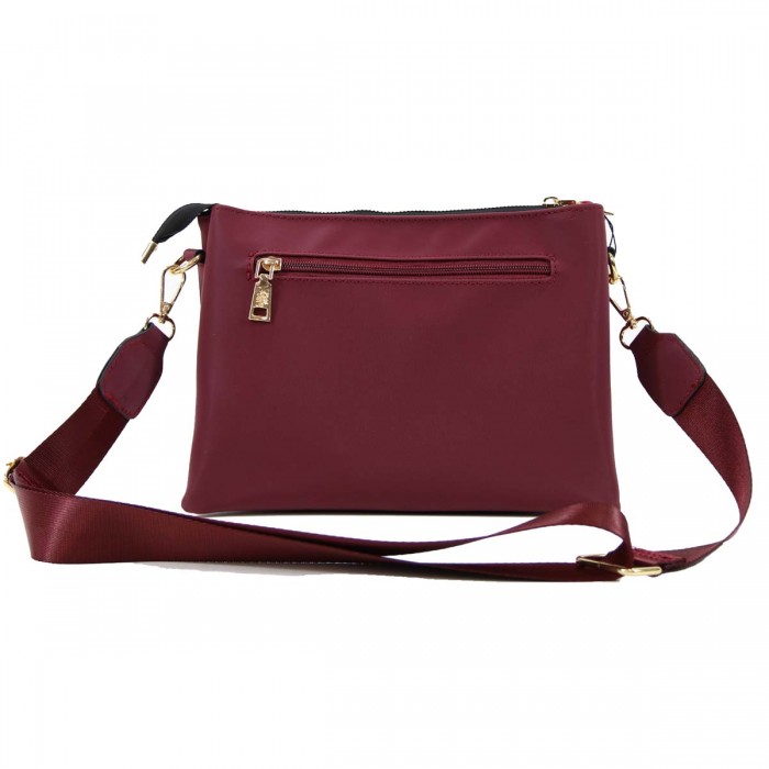 POLO LINE VQF | Γυναικεία Τσάντα ώμου - 1957 | Βουργουνδία - Μαύρο POLO LINE VQF | Γυναικεία Τσάντα ώμου - 1957 | Βουργουνδία - Μαύρο