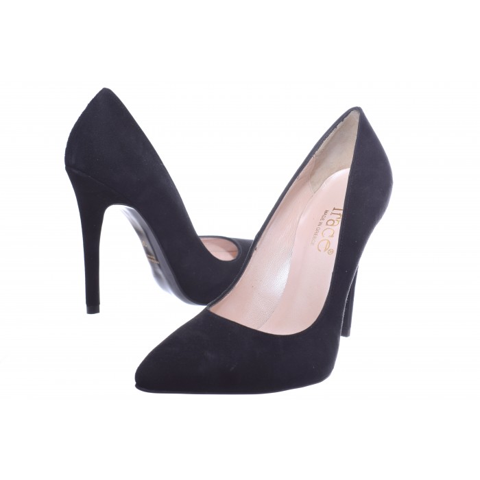 Γόβα High Heel by Trace blk-cas