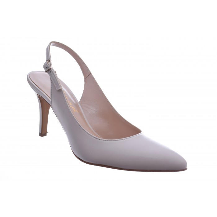 Γόβα εξώφτερνη 8εκ. - Sharina black by Trace - 752-perla-MT - Λευκο Περλε