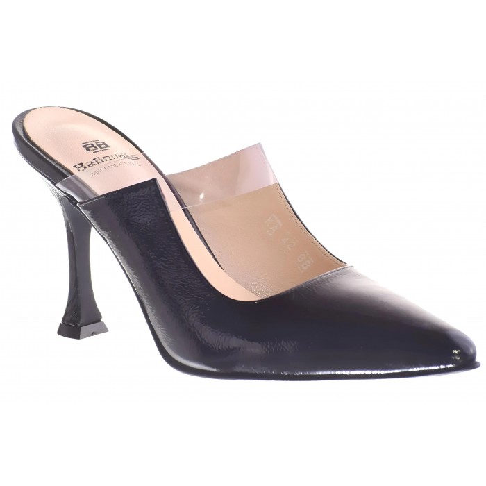 Δερμάτινα Mules  tak. 9 εκ | 42.088 - Μαυρο