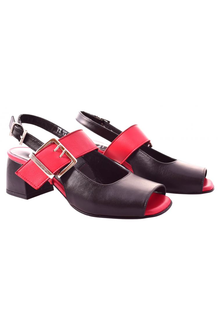 Δερμάτινα Πέδιλα Βαβουλάς 6.5 εκ τακούνι - 44.059-VAV