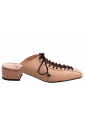 Γυναικεία Δερμάτινα Mules με διακοσμητικά γορδόνια , 4 εκ Ελληνικής Κατασκευής Βαβουλάς  | 45.028-VAV
