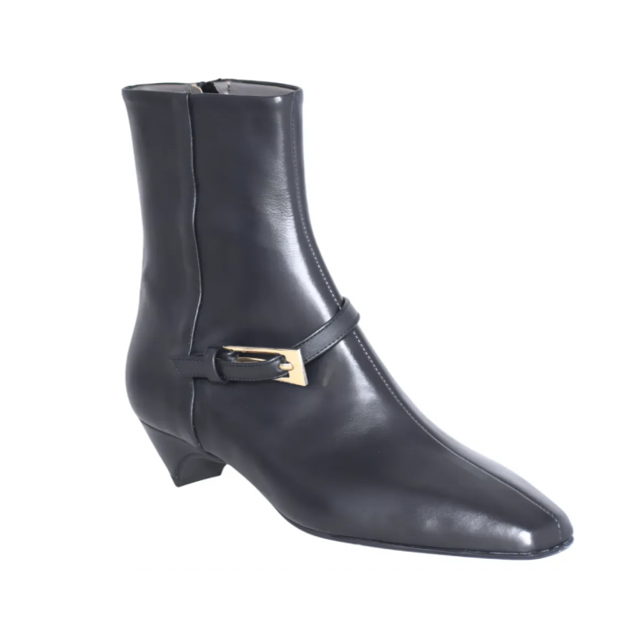 Δερμάτινα - Καστόρινα μποτάκια Vavoulas με αγκράφα και φερμουάρ  |  Art 3FW-33  - Μαυρο