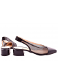 Γυναικείες Δερμάτινες Slingback Γόβες Βαβουλά με Διαφάνεια & Λουστρίνι – Άνετο Τακούνι 4 εκ   Art.6SS27-VAV