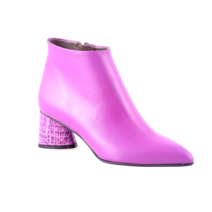 Δερμάτινα μποτάκια FW-50.053-VAV - Φουξια