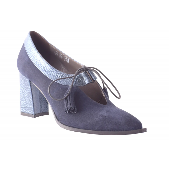 Καστόρινη Γόβα Μπλε με Γορδόνια και Τακούνι 7,5 εκ.  by Vavoulas   - VAV-46.072 - Μπλε  Καστόρινη Γόβα Μπλε με Γορδόνια και Τακούνι 7,5 εκ.  by Vavoulas   - VAV-46.072 - Μπλε