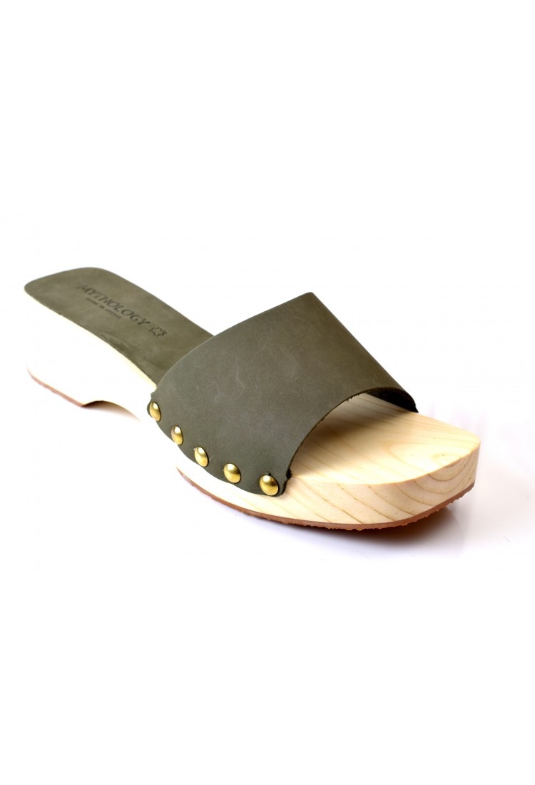 Clog12-Olive Clogs by Mythology