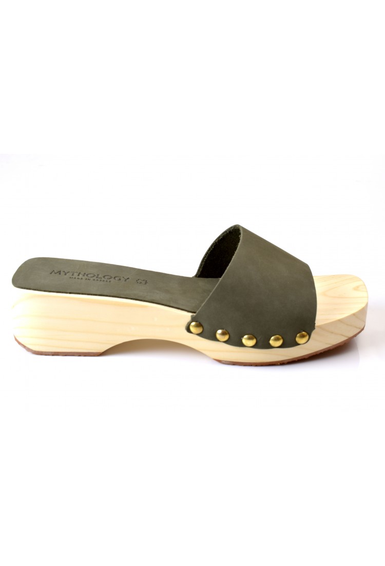 Clog12-Olive Clogs by Mythology