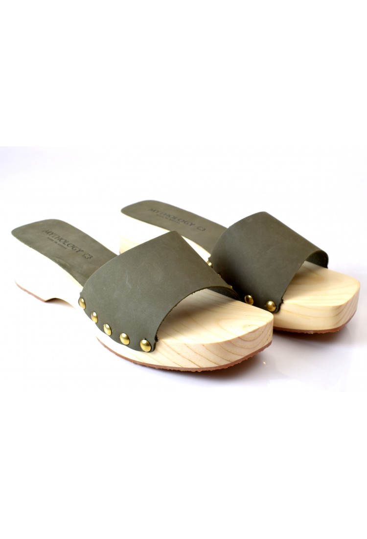 Clog12-Olive Clogs by Mythology