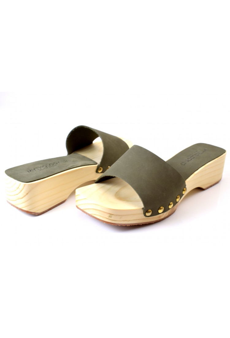 Clog12-Olive Clogs by Mythology