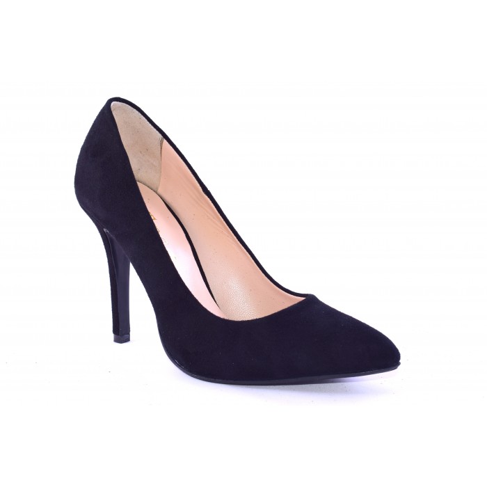 Γόβα Καστόρι 10 cm  by Trace - Μαυρο