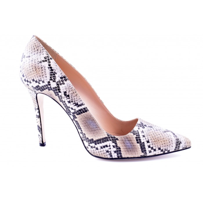 Γόβες  δερμάτινες  python-look  τακ.7,5εκ | Alicia By Trace  | 570 - Animal Snake